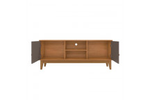 SAFIRA 2XDOOR PEARL GREY HIGH GLOSS TV STAND 60INCH