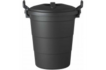 BLACK REFUSE BIN 70L