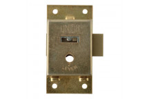 UNION CUPBOARD LOCK BRASS PLATED 64MM