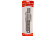 CRAFT KNIFE WITH 15CM RULER 9 BLADES
