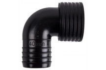 INSERT FEMALE ELBOW 90 DEGREE NYLON BLACK 40MM