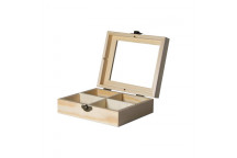 WOOD RECTANGULAR JEWELLERY BOX