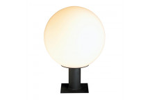 EUROLUX OUTDOOR PILLAR LIGHT SPHERE BLACK 300MM