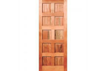 ENTRANVE DOOR 10 PANEL MIXED TIMBER