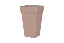 POT PLASTIC CAPRI SQUARE HIGH POT TAUPE 65CM ARTEVASI