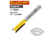 TORK CRAFT STRAIGHT ROUTER BIT 6.35MM 1/4INCH