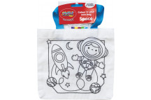 SPACE CRAFT COLOUR YOUR OWN BAG INCLUDING 5XMARKERS 30X20CM