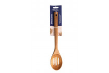 SOLID WOODEN SLOTTED SPOON 32.5X6.8CM