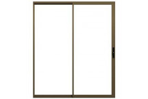 BRONZE ALUMINIUM SLIDING DOOR WITH CYLINDER LOCKSET INCLUDED 1800X2100MM