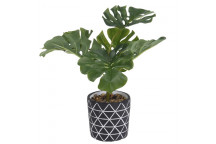 MONSTERA ARTIFICIAL PLANT IN CEMENT POT
