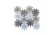 GREIGE MULTI FLORAL MOSAIC 300X300MM