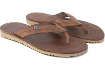 MENS THICK STRAP BROWN LEATHER PLAKKIE NO9