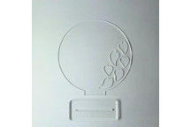 ACRYLIC CIRCLE HEART TROPHY CRAFT BLANK