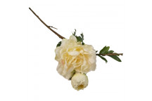 WHITE 3 HEAD PEONY ARTIFICIAL FLOWER 60CM