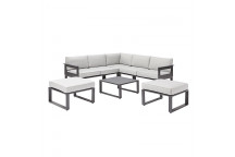 CORNER SET ODYSSEA 83719913  2 STOOLS+1TABLE MOKA  NATERIAL