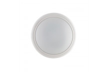 EUROLUX LARGE ROUND COOL WHITE WHITE PLASTIC LED BULKHEAD 230V 18W