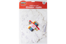 MAKE YOUR OWN MASK CRAFT DINOSAUR INCL 2XPENCILS 3 X DIFF MASKS