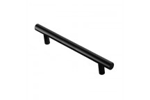 BLACK MILD STEEL HANDLE BAR 12X256MM