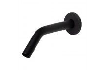 SHOWER ARM AND COVER PLATE BLACK 150MM.