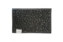 MASTERMAT BLACK LEAVES EXTERIOR COVERED INTERIOR MAT 450X750MM
