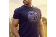 NAVY BEVEL PRINT MENS T-SHIRT XSMALL