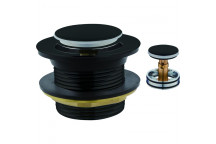 BREVIK BATH/SINK WASTE POPUP BRASS BLACK 40MM