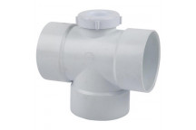 WHITE PVC JUNCTION INSPECTION EYE 90 DEGREE 50MM SABS