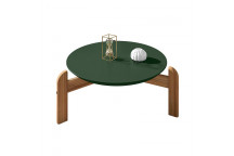 LIZZ CEDAR OLIVER GREEN COFFEE TABLE