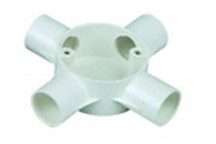 PVC 4-WAY CONDUIT BOX 25MM