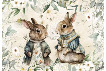 DECOUPAGE VINTAGE BUNNY FIELDS A3