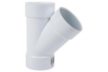 WHITE PVC PLAIN JUNCTION 45 DEGREE 50MM SABS