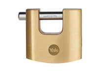YALE PADLOCK SHUTTER BRASS 80MM