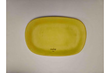 GINGHAM ASSORTED OBLONG OR OVAL CERAMIC LACE PLATTER