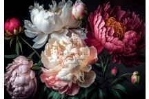 VELVET PEONY GARDEN DECOUPAGE A3