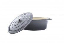 OVAL CASSEROLE (C/I)(6L)(GREY)