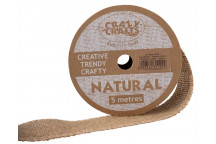 NATURAL CRAFT RIBBON JUTE 35MMX5M