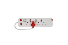 ELECTRICMATE 8WAY MULTIPLUG WITH SINGLE SWITCH AND SURGE