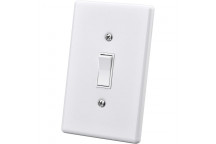 ELECTRICMATE WHITE 1LEVER 2WAY STEEL SWITCH 50X100MM