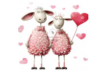 DECOUPAGE SWEETHEART SHEEP A3