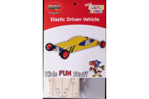 BUILD YOUR OWN ELASTIC DRIVEN VEHICLE CRAFT KIT 13PIECE