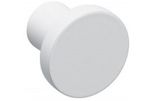 WHITE FLAT BUTTON KNOB 30MM