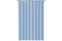 DRIP DRY SHOWER CURTAIN   W/RING SKY BLUE