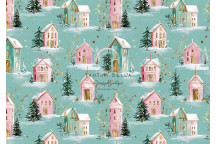 DECOUPAGE PASTEL COTTAGES A3
