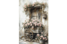 RUSTIC ROSE DECOUPAGE A4