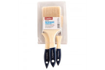 HAMILTONS SILKCOATE PAINT BRUSH SET  25MM 50MM 75MM