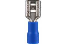 RUWAG BLUE TERMINAL CABLE PRE-INS FEMALE DISCONNECT 6.3MM 8PER PACK