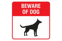 BEWARE OF DOG GENERIC SIGN 190X120MM