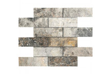 MYSTIC GREY SUBWAY POLISHED MOSAIC 300X300MM