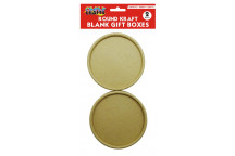 GIFT CRAFT BOX ROUND NATURAL 2PIECE 8.5CMX5CM