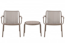 IBIZA TAUPE PLASTIC BALCONY SET